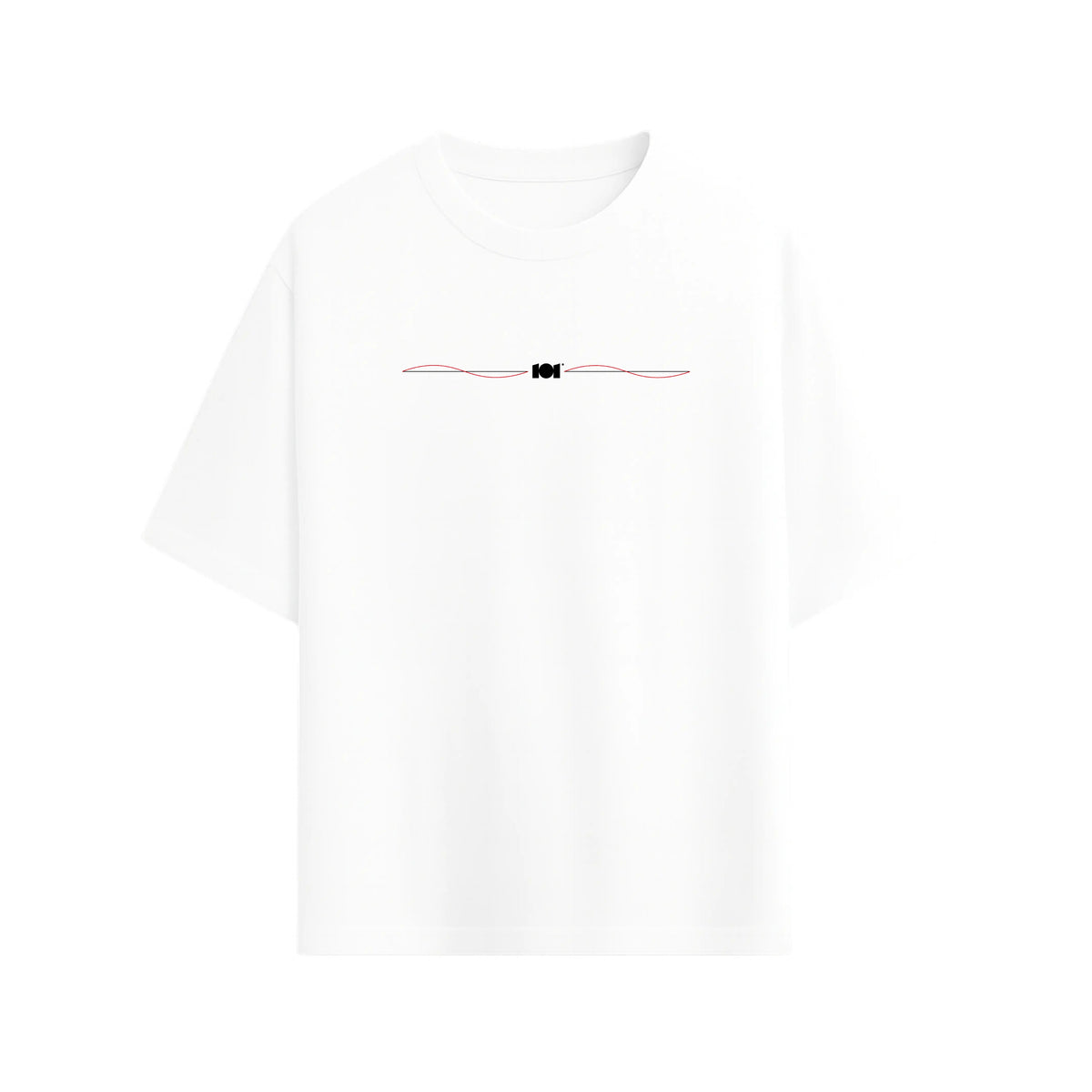 CAMISETA OVERSIZE EN ALGODON DE 300GR CON ESTAMPADO LA ONDA