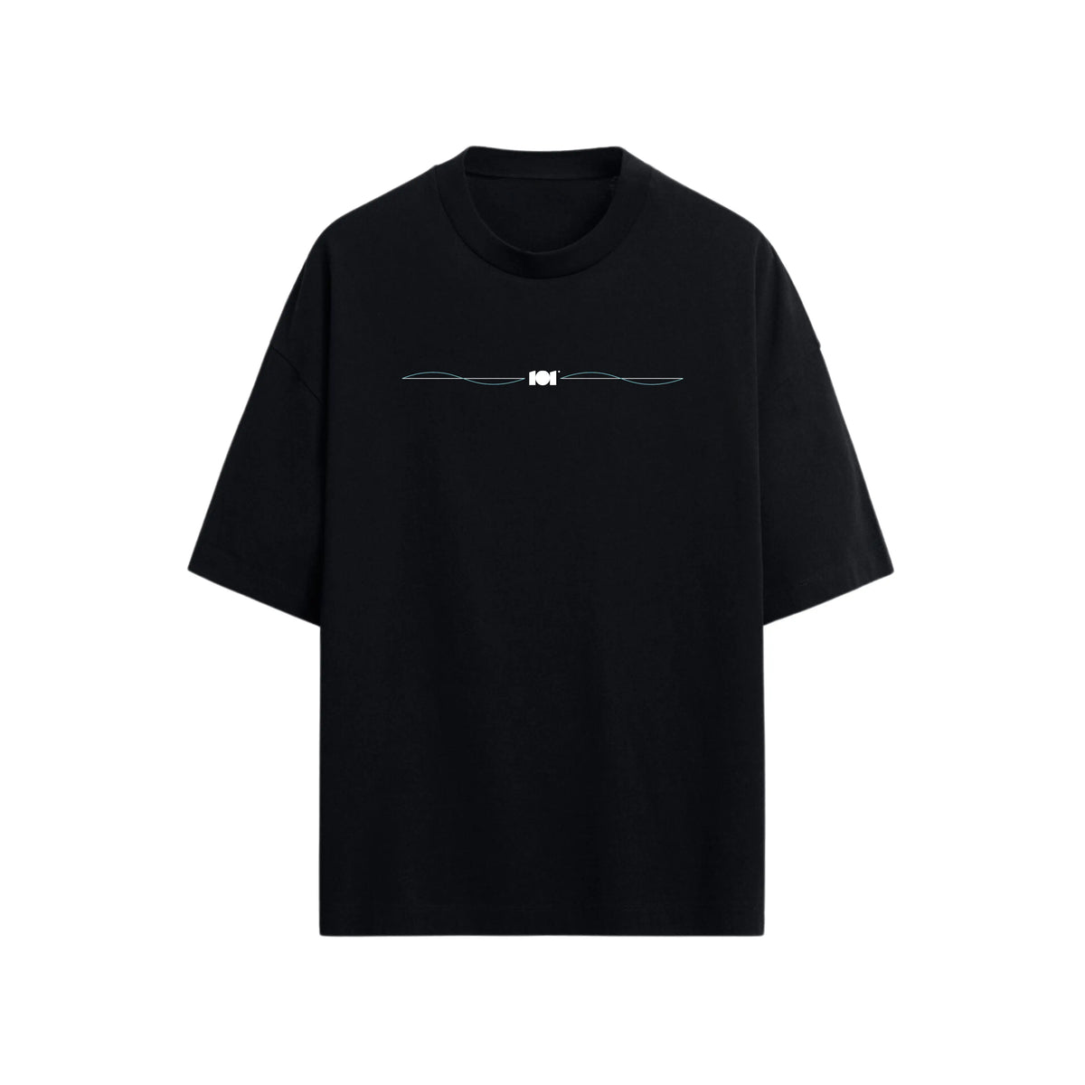 CAMISETA OVERSIZE EN ALGODON DE 300GR CON ESTAMPADO LA ONDA