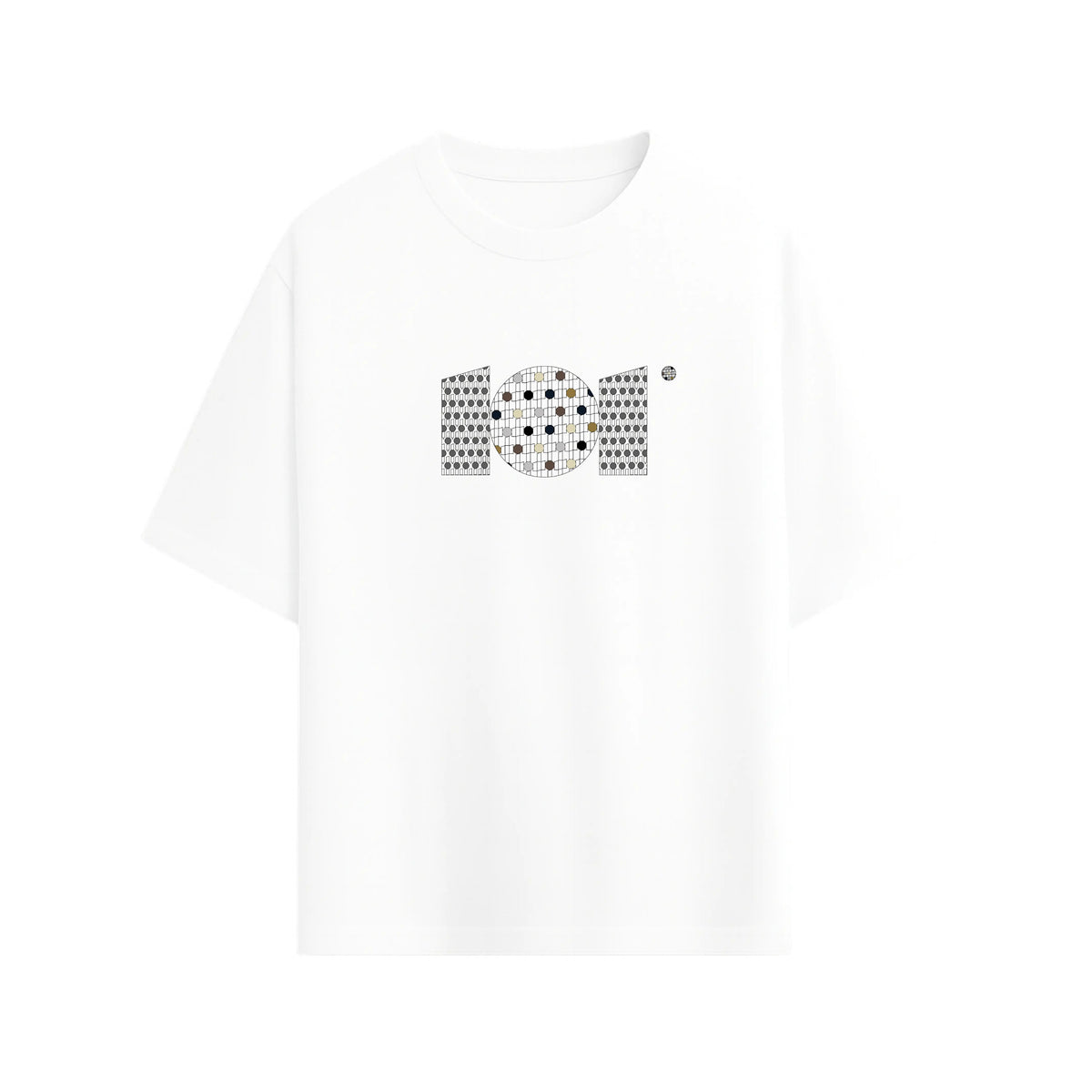 CAMISETA OVERSIZE EN ALGODON DE 300GR CON ESTAMPADO TRAMA MINERALES