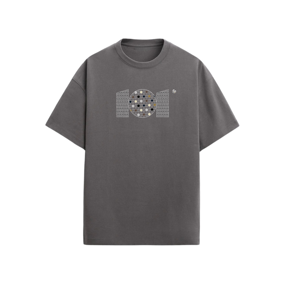 CAMISETA OVERSIZE EN ALGODON DE 300GR CON ESTAMPADO TRAMA MINERALES