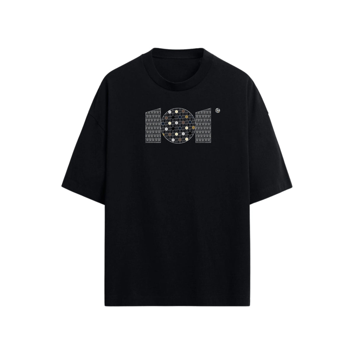 CAMISETA OVERSIZE EN ALGODON DE 300GR CON ESTAMPADO TRAMA MINERALES