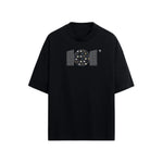 CAMISETA OVERSIZE EN ALGODON DE 300GR CON ESTAMPADO TRAMA MINERALES