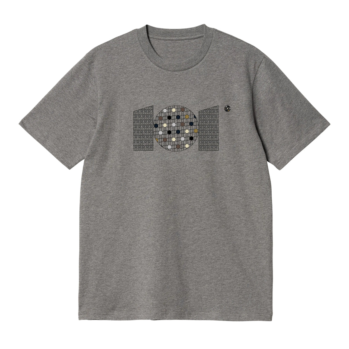 CAMISETA EN ALGODON PIMA 250GR CON ESTAMPADO TRAMA MINERALES