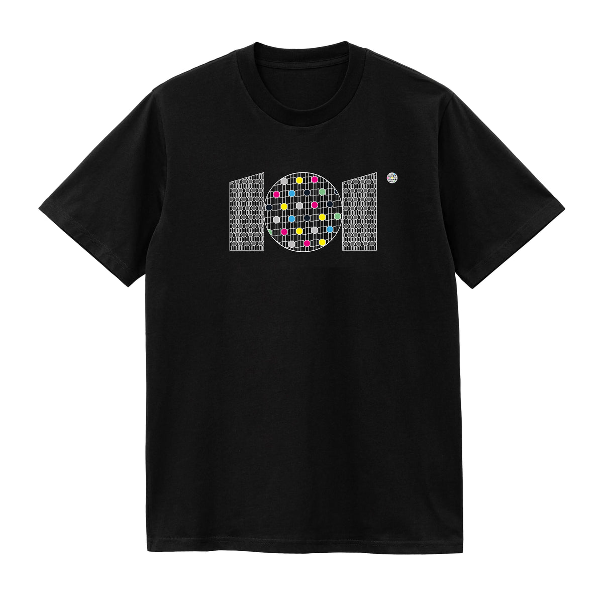 CAMISETA EN ALGODON PIMA 250GR CON ESTAMPADO TRAMA COLORES