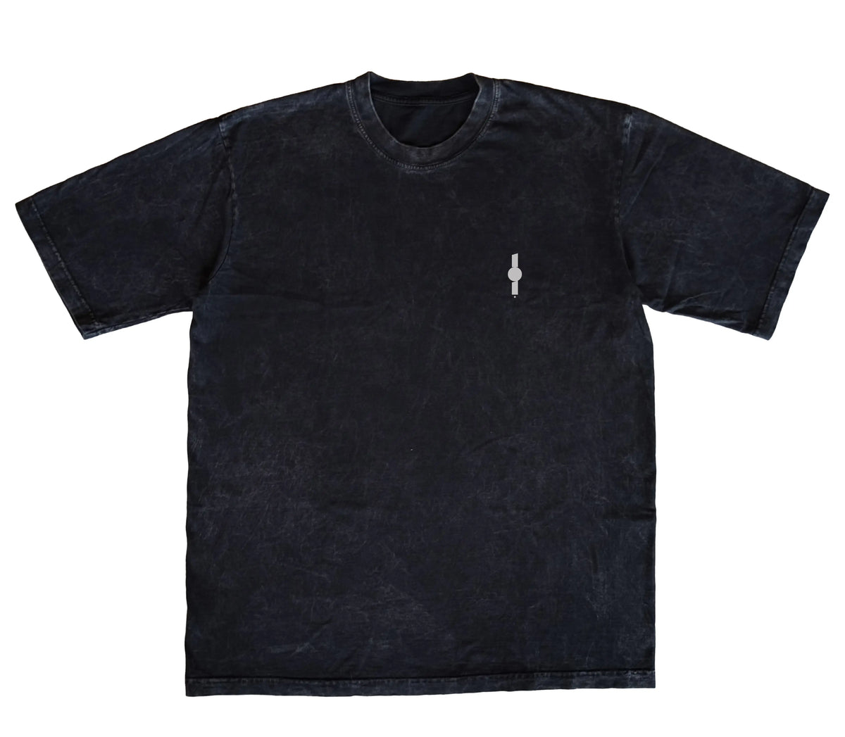 CAMISETA ACID WASH OVERSIZE EN ALGODON DE 300GR CON ESTAMPADO CLÁSICO VERTICAL