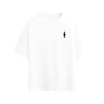 CAMISETA OVERSIZE EN ALGODON DE 300GR CON ESTAMPADO TRAMA VERTICAL