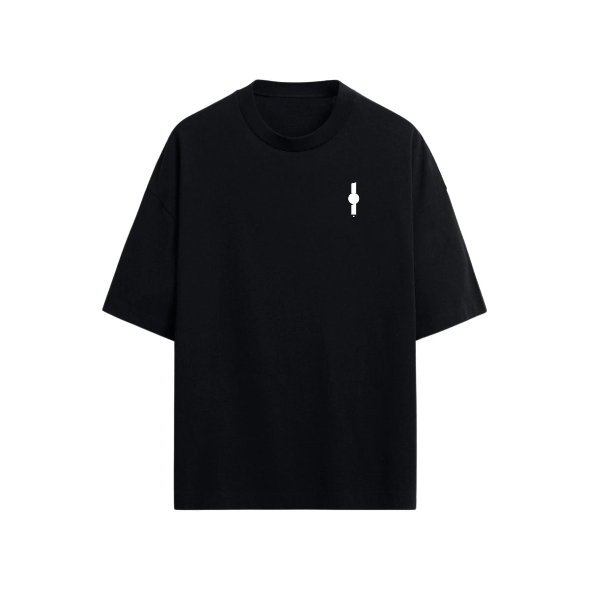 CAMISETA OVERSIZE EN ALGODON DE 300GR CON ESTAMPADO TRAMA VERTICAL