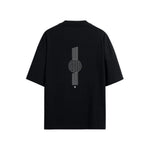 CAMISETA OVERSIZE EN ALGODON DE 300GR CON ESTAMPADO TRAMA VERTICAL