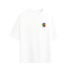 CAMISETA OVERSIZE EN ALGODON DE 300GR CON ESTAMPADO FLOR VITRAL