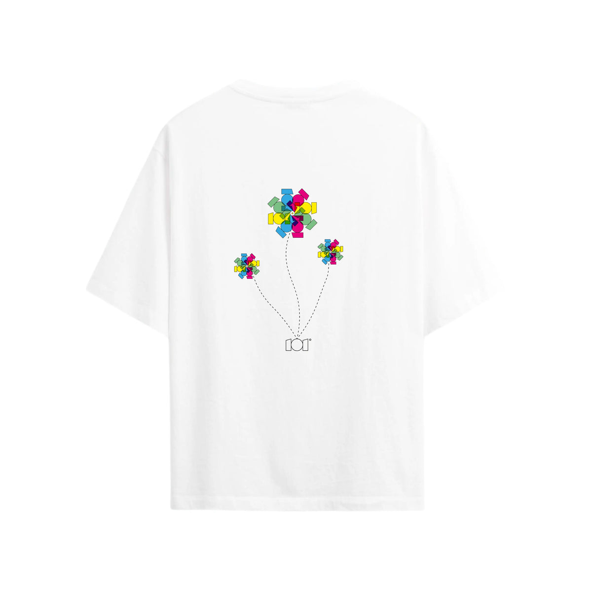 CAMISETA OVERSIZE EN ALGODON DE 300GR CON ESTAMPADO FLOR VITRAL