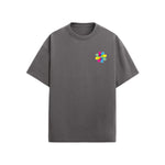 CAMISETA OVERSIZE EN ALGODON DE 300GR CON ESTAMPADO FLOR VITRAL