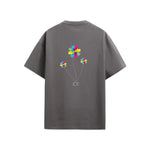 CAMISETA OVERSIZE EN ALGODON DE 300GR CON ESTAMPADO FLOR VITRAL