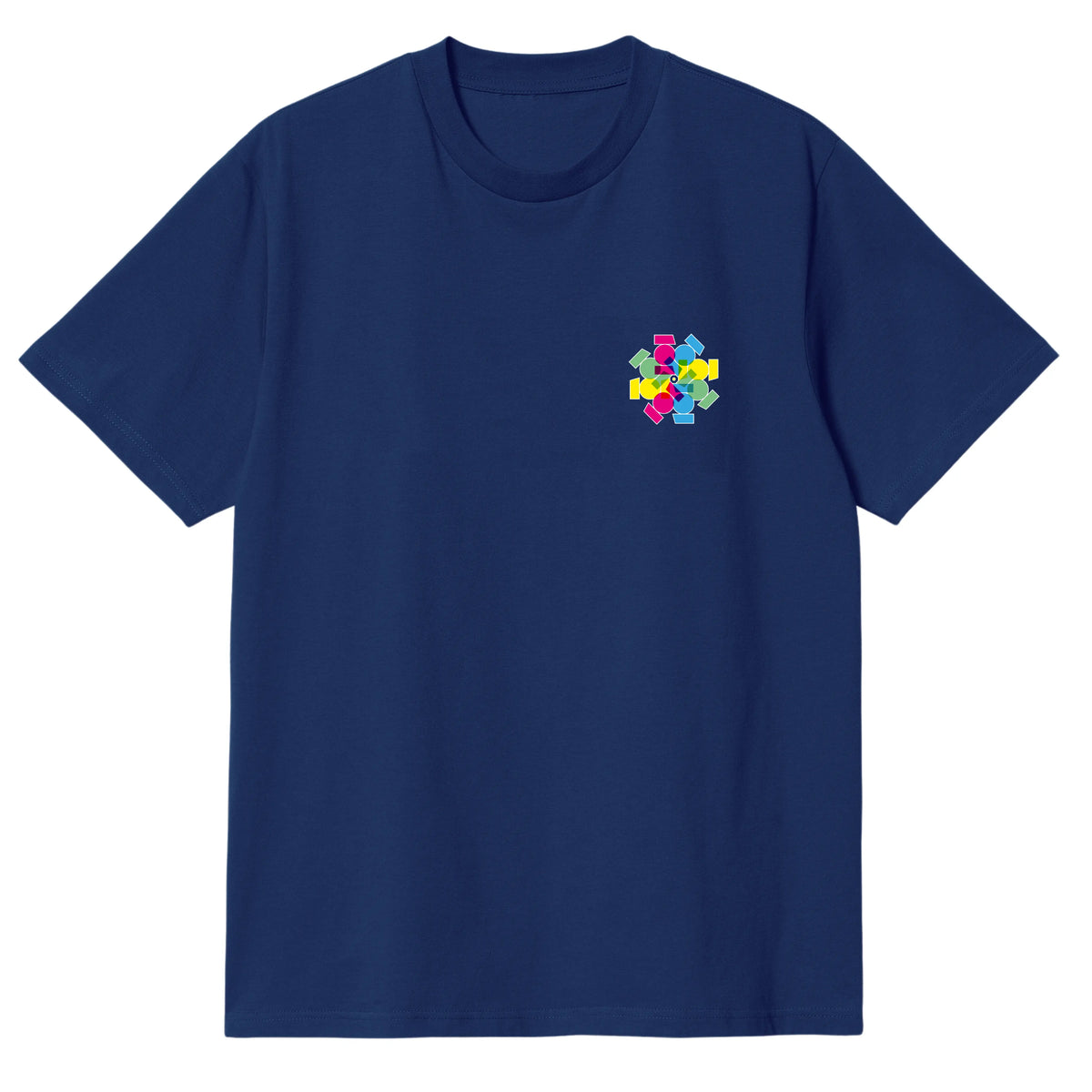 CAMISETA EN ALGODON PIMA 250GR CON ESTAMPADO FLOR VITRAL