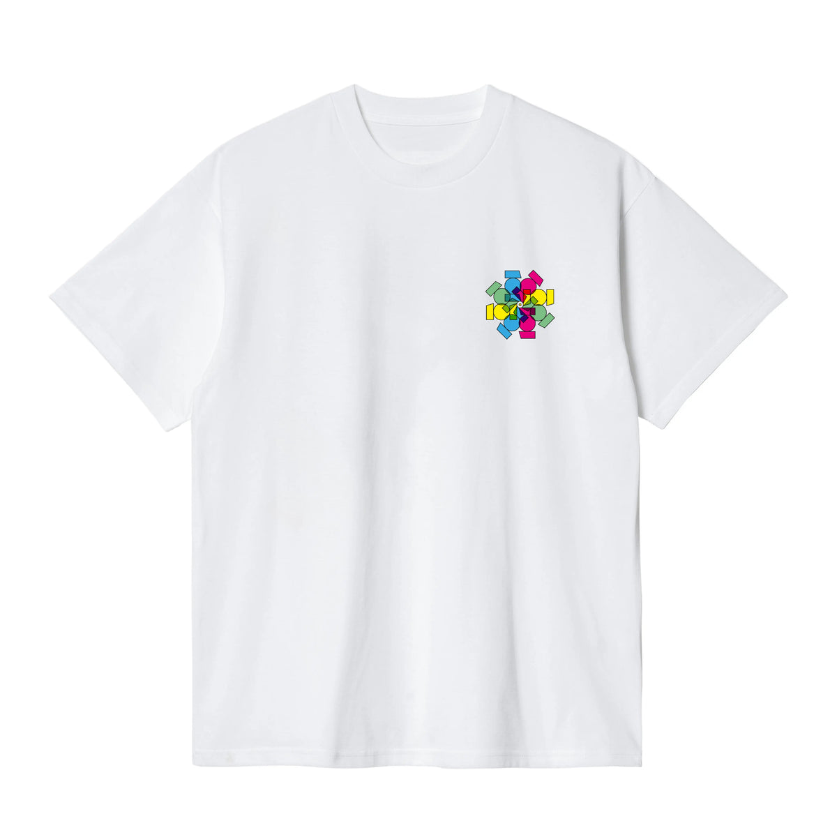 CAMISETA EN ALGODON PIMA 250GR CON ESTAMPADO FLOR VITRAL