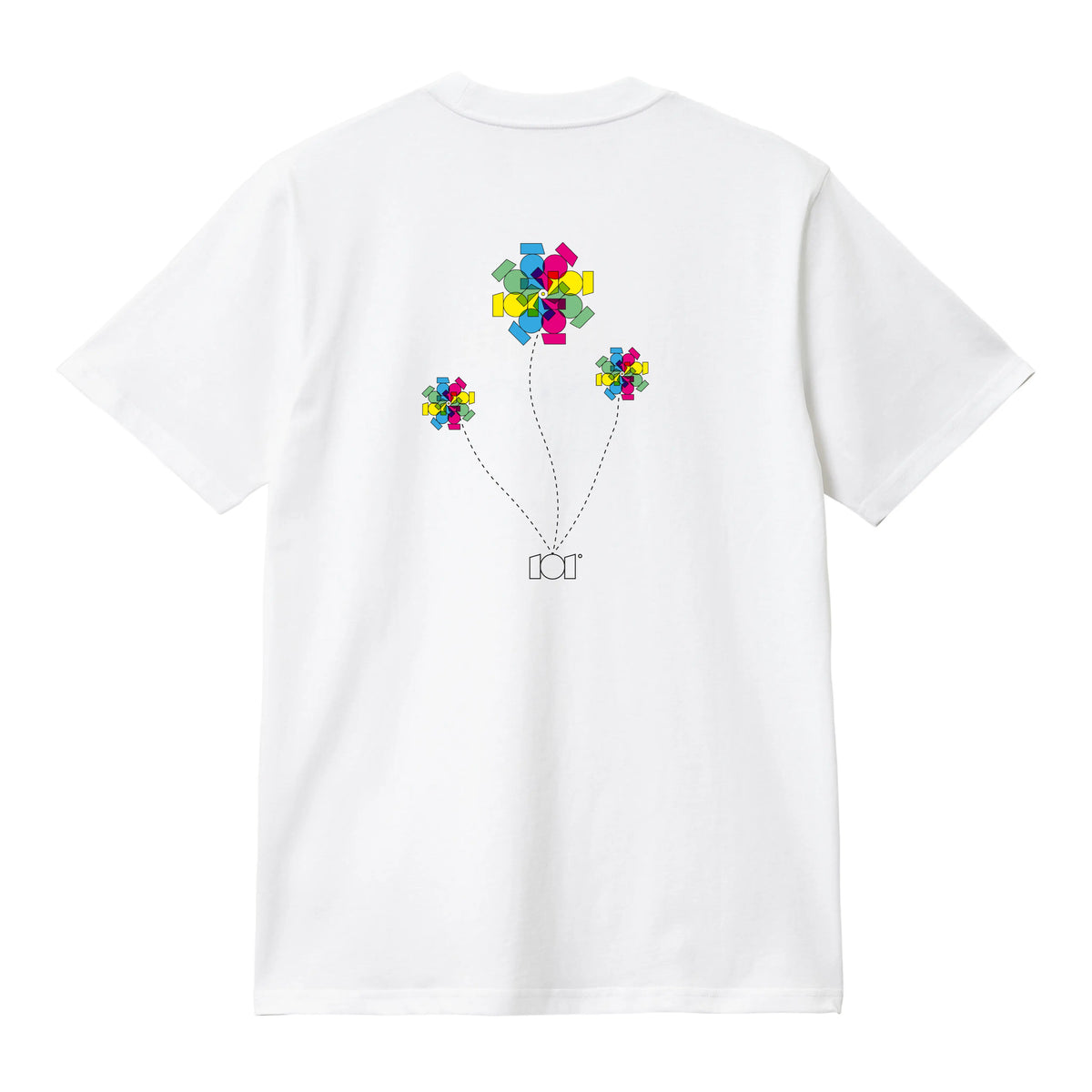 CAMISETA EN ALGODON PIMA 250GR CON ESTAMPADO FLOR VITRAL