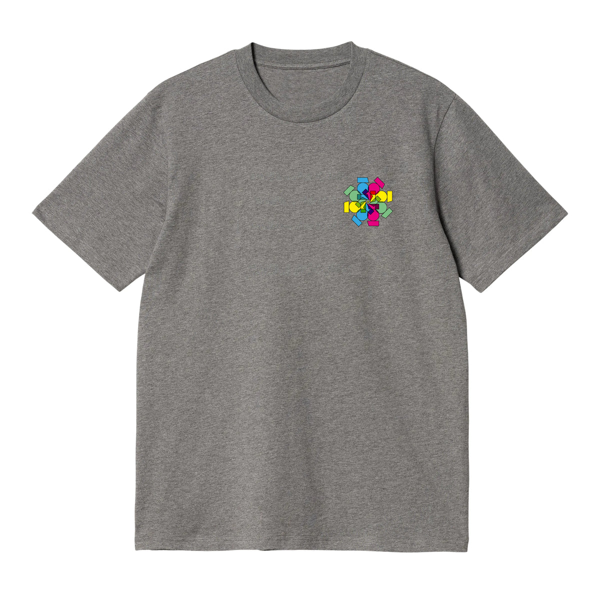 CAMISETA EN ALGODON PIMA 250GR CON ESTAMPADO FLOR VITRAL