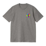 CAMISETA EN ALGODON PIMA 250GR CON ESTAMPADO FLOR VITRAL