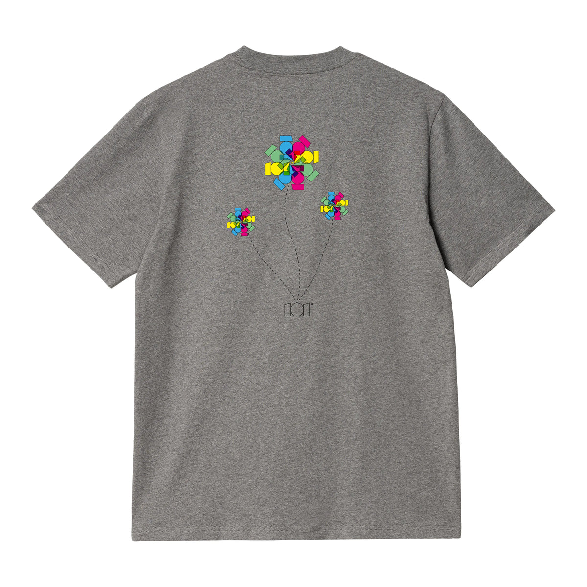 CAMISETA EN ALGODON PIMA 250GR CON ESTAMPADO FLOR VITRAL