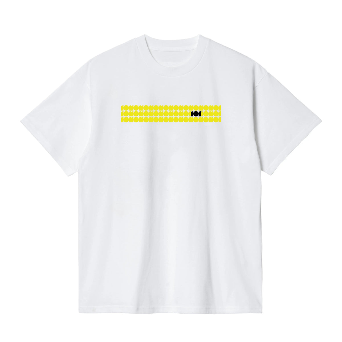 CAMISETA EN ALGODON PIMA 250GR CON ESTAMPADO CINTA AMARILLA