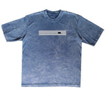 CAMISETA ACID WASH OVERSIZE EN ALGODON DE 300GR CON ESTAMPADO CINTA GRIS