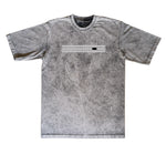 CAMISETA ACID WASH OVERSIZE EN ALGODON DE 300GR CON ESTAMPADO CINTA GRIS