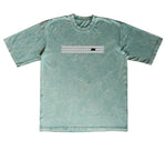 CAMISETA ACID WASH OVERSIZE EN ALGODON DE 300GR CON ESTAMPADO CINTA GRIS