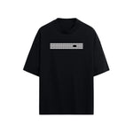 CAMISETA OVERSIZE EN ALGODON DE 300GR CON ESTAMPADO FRANJA GRIS