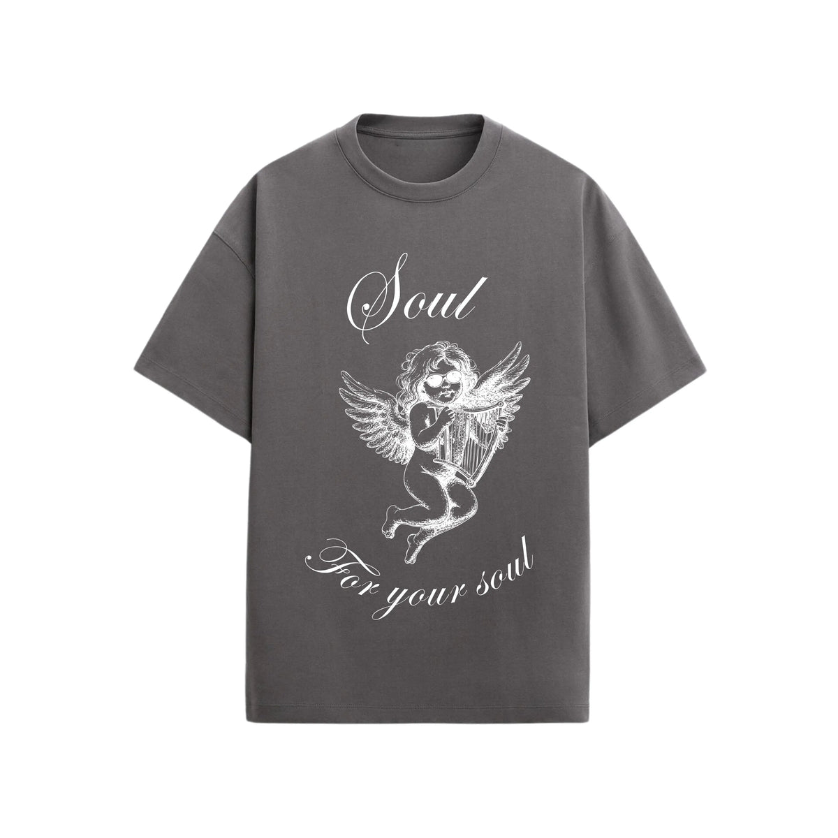 CAMISETA OVERSIZE EN ALGODON DE 300GR CON ESTAMPADO SOUL HARP