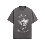 CAMISETA OVERSIZE EN ALGODON DE 300GR CON ESTAMPADO SOUL HARP