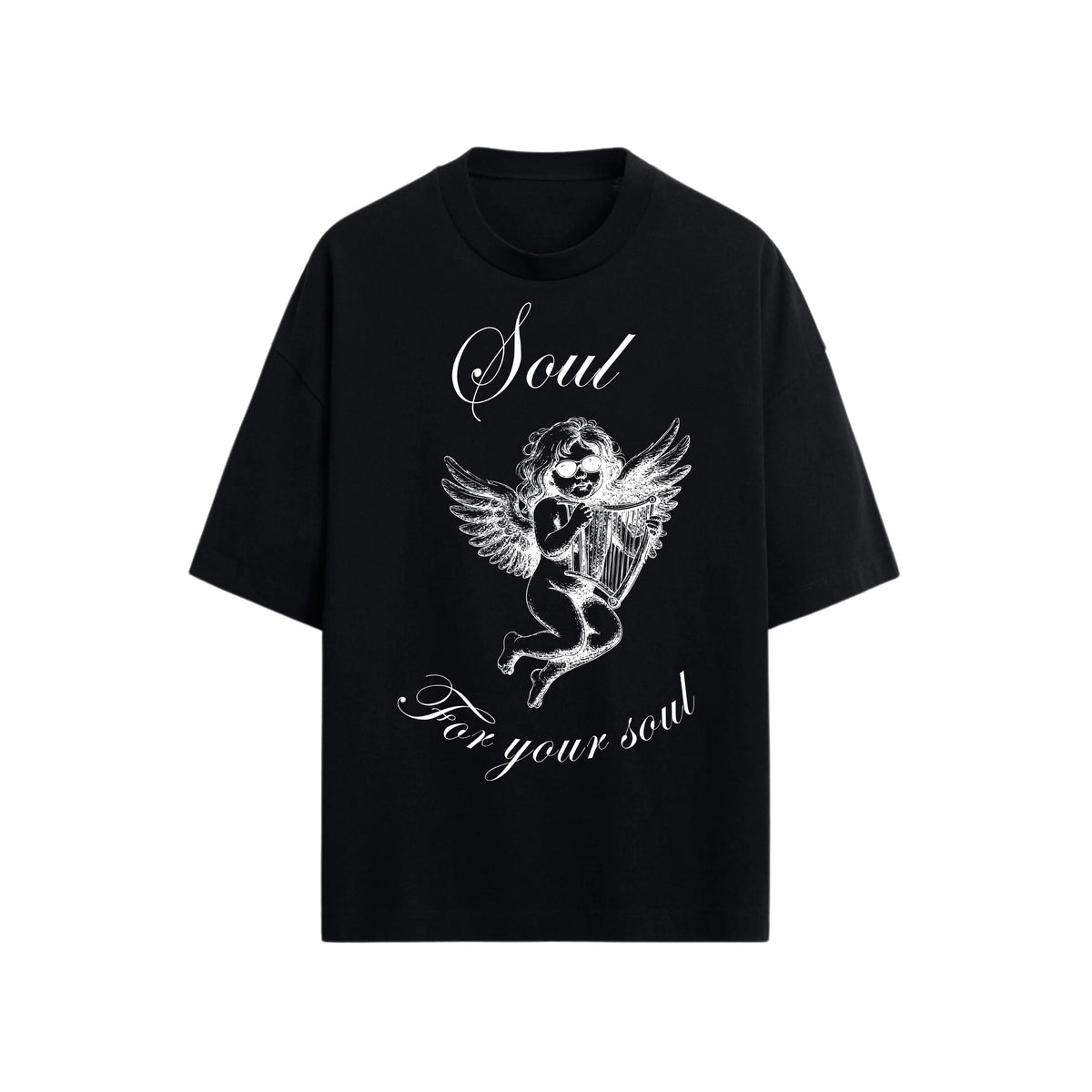 CAMISETA OVERSIZE EN ALGODON DE 300GR CON ESTAMPADO SOUL HARP