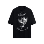 CAMISETA OVERSIZE EN ALGODON DE 300GR CON ESTAMPADO SOUL HARP