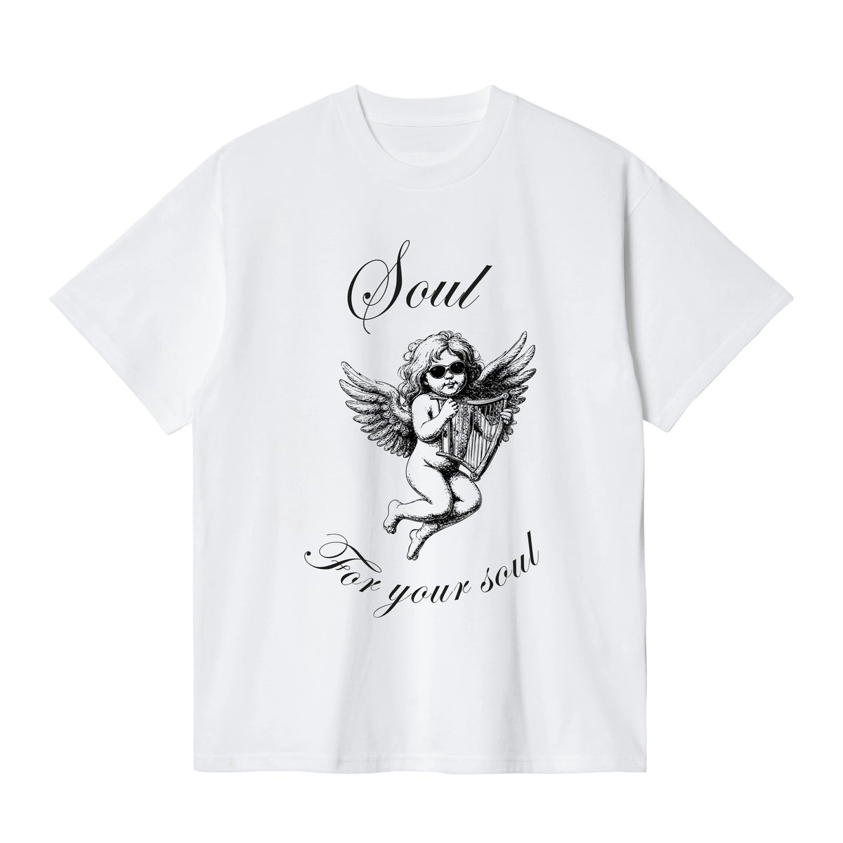 CAMISETA EN ALGODON PIMA 250GR CON ESTAMPADO SOUL HARP