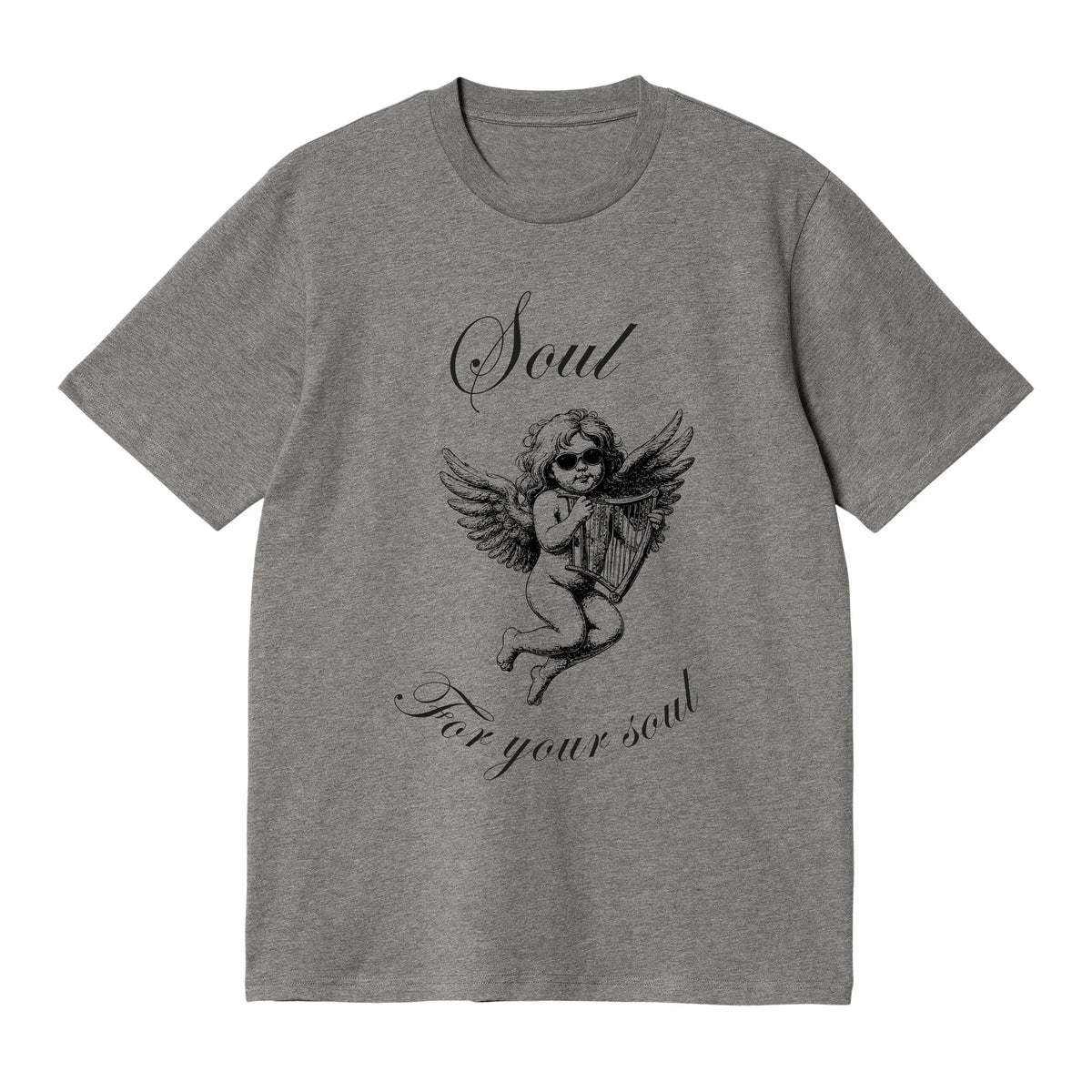 CAMISETA EN ALGODON PIMA 250GR CON ESTAMPADO SOUL HARP