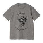 CAMISETA EN ALGODON PIMA 250GR CON ESTAMPADO SOUL HARP