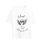 CAMISETA OVERSIZE EN ALGODON DE 300GR CON ESTAMPADO SOUL TRUMPET