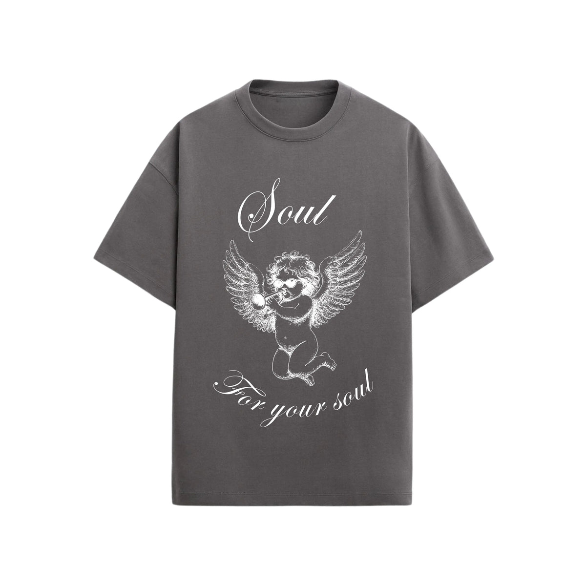 CAMISETA OVERSIZE EN ALGODON DE 300GR CON ESTAMPADO SOUL TRUMPET
