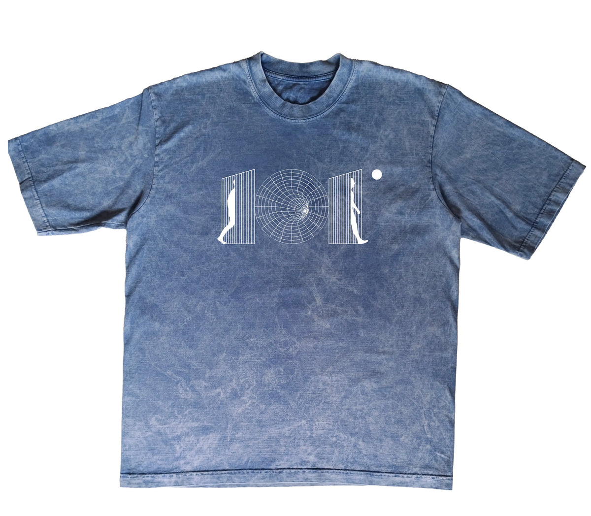 CAMISETA ACID WASH OVERSIZE EN ALGODON DE 300GR CON ESTAMPADO TELEPORT