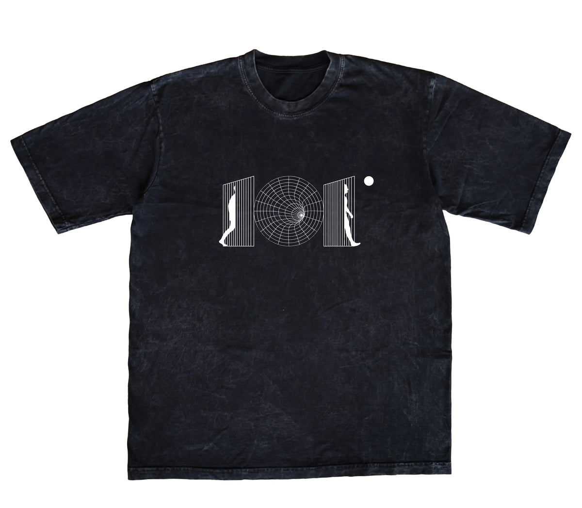CAMISETA ACID WASH OVERSIZE EN ALGODON DE 300GR CON ESTAMPADO TELEPORT