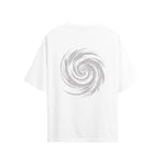 CAMISETA OVERSIZE EN ALGODON DE 300GR CON ESTAMPADO VORTICE