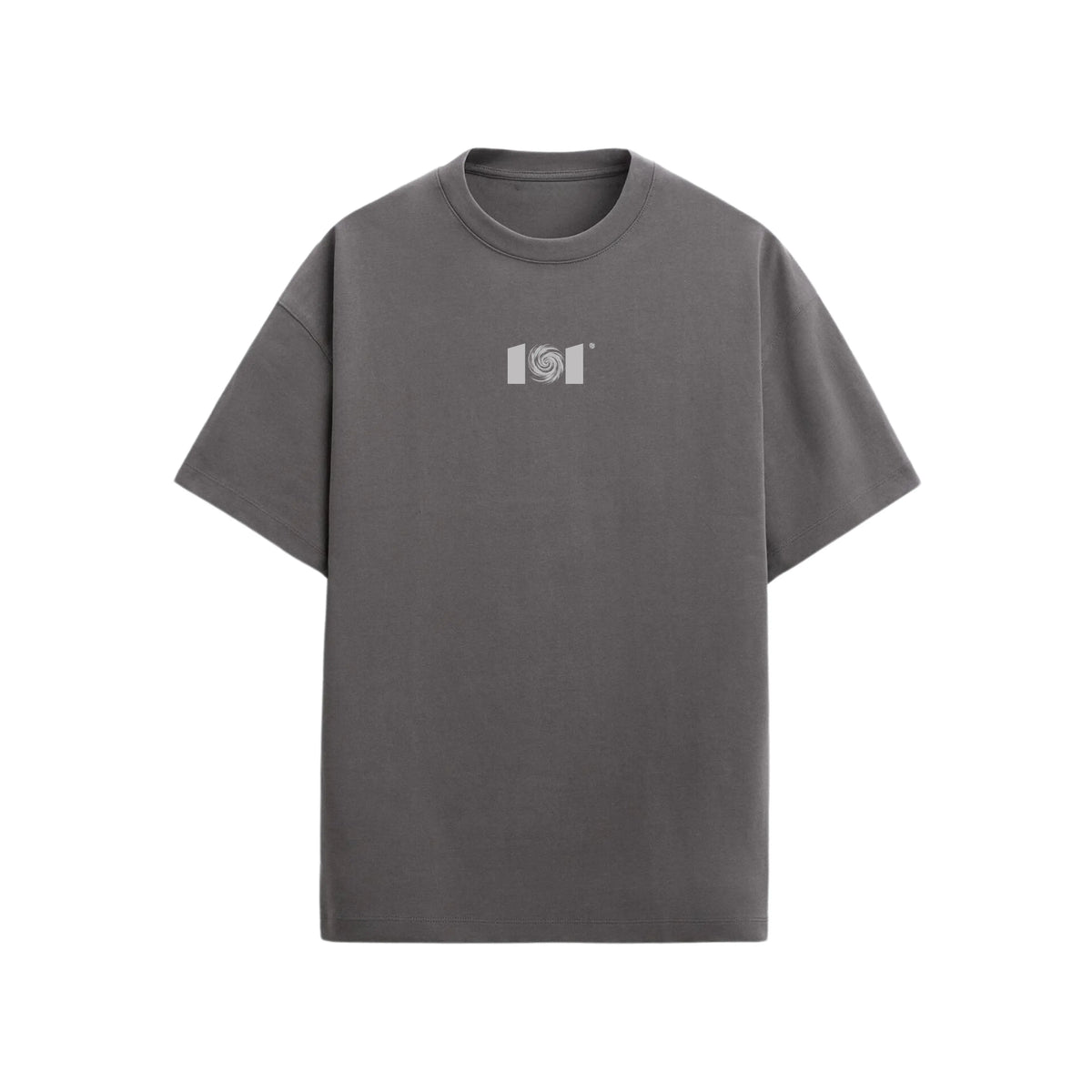 CAMISETA OVERSIZE EN ALGODON DE 300GR CON ESTAMPADO VORTICE