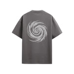 CAMISETA OVERSIZE EN ALGODON DE 300GR CON ESTAMPADO VORTICE