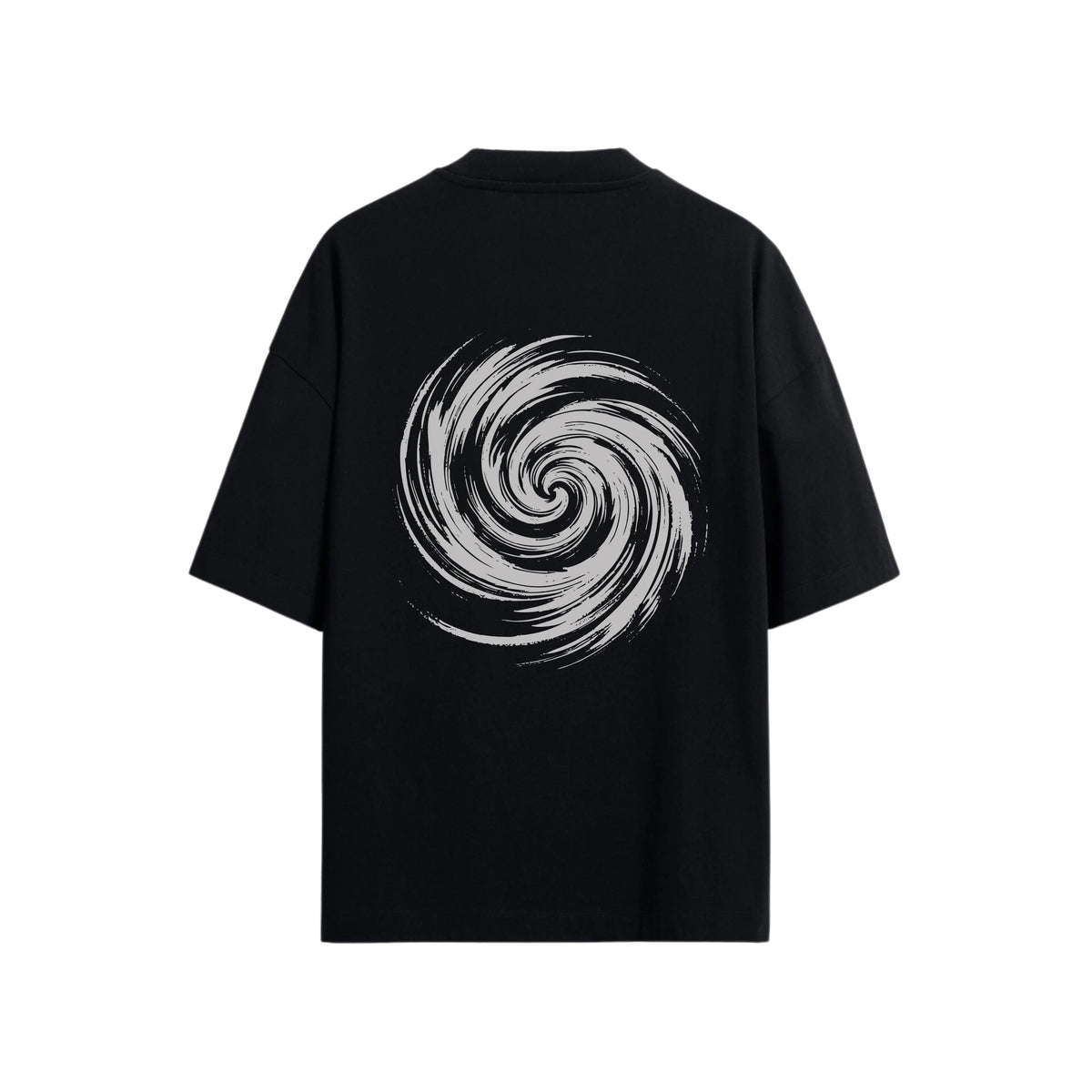 CAMISETA OVERSIZE EN ALGODON DE 300GR CON ESTAMPADO VORTICE