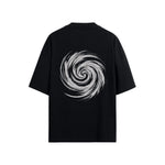 CAMISETA OVERSIZE EN ALGODON DE 300GR CON ESTAMPADO VORTICE