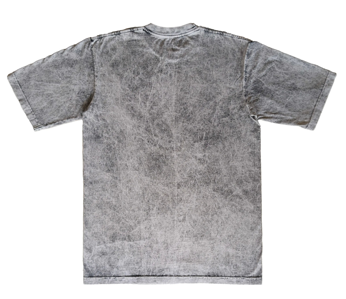 CAMISETA ACID WASH OVERSIZE EN ALGODON DE 300GR CON ESTAMPADO CINTA GRIS