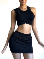 SET CONJUNTO DEPORTIVO TOP SIN MANGAS Y FALDA