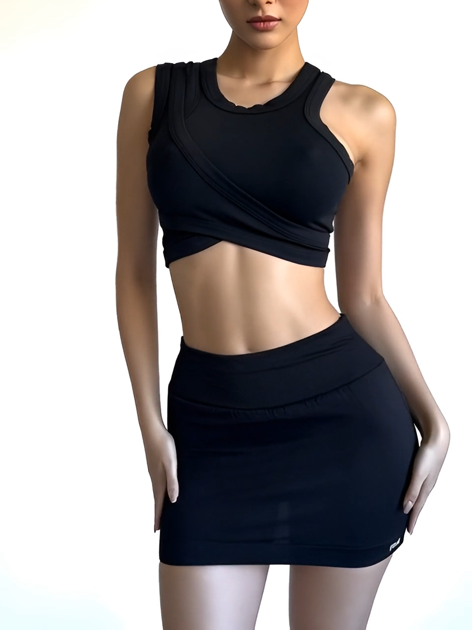 SET CONJUNTO DEPORTIVO TOP SIN MANGAS Y FALDA