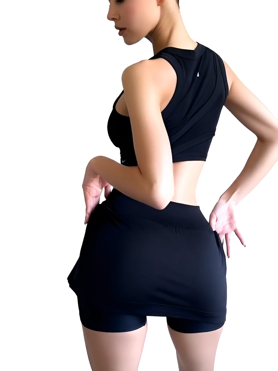 SET CONJUNTO DEPORTIVO TOP SIN MANGAS Y FALDA