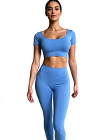 SET CONJUNTO DEPORTIVO TOP MANGA CORTA Y LEGGINS