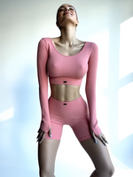 SET CONJUNTO DEPORTIVO TOP MANGA LARGA Y SHORT